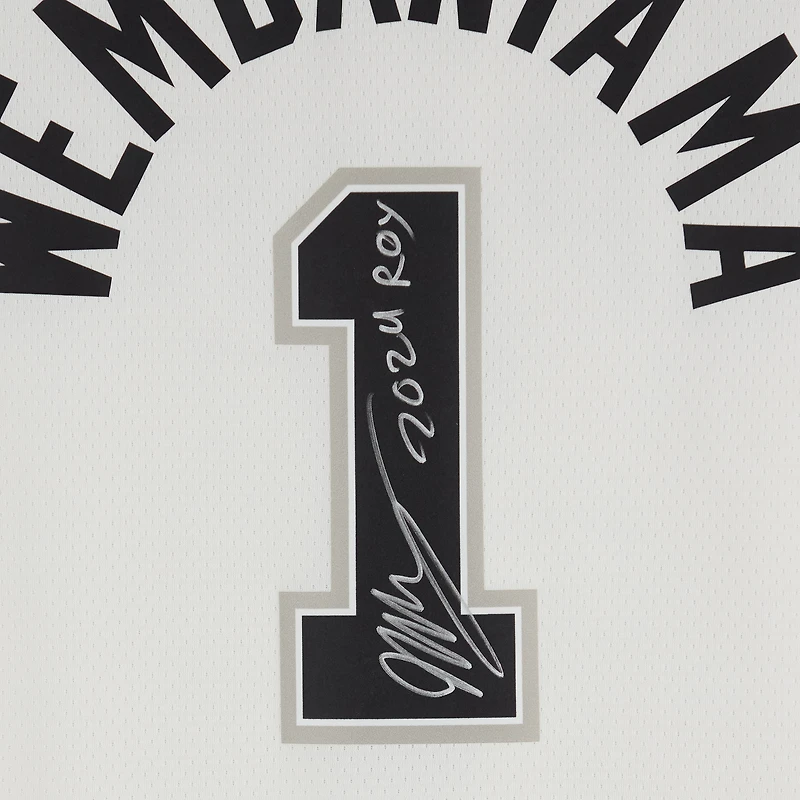 Victor Wembanyama San Antonio Spurs Autographed White Nike Association Edition Swingman Jersey with "2024 ROY" Inscription