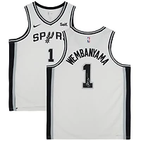 Maillot Swingman Nike Association Edition blanc dédicacé par Victor Wembanyama des San Antonio Spurs