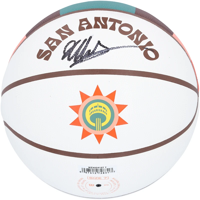 Victor Wembanyama San Antonio Spurs Autographed Wilson 2023-24 City Collector Basketball