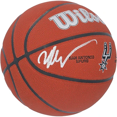 Victor Wembanyama San Antonio Spurs Autographed Wilson 2023 NBA Draft Team Logo Basketball