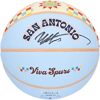 Ballon de basket-ball de collection Wilson 2024-25 City Edition autographié par Victor Wembanyama des San Antonio Spurs