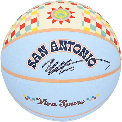 Victor Wembanyama San Antonio Spurs Autographed Wilson 2024-25 City Edition Collector Basketball  