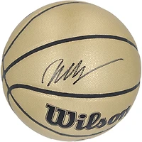 Ballon de basket Wilson Gold Edition autographié par Victor Wembanyama des San Antonio Spurs
