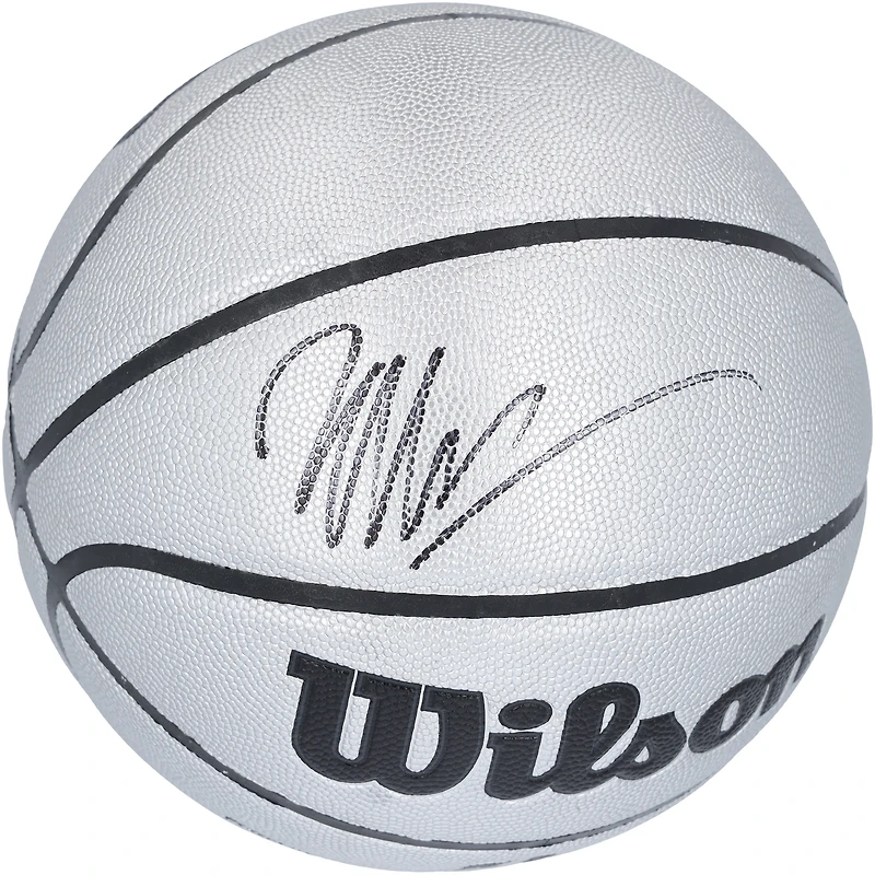 Victor Wembanyama San Antonio Spurs Autographed Wilson Platinum Edition Basketball