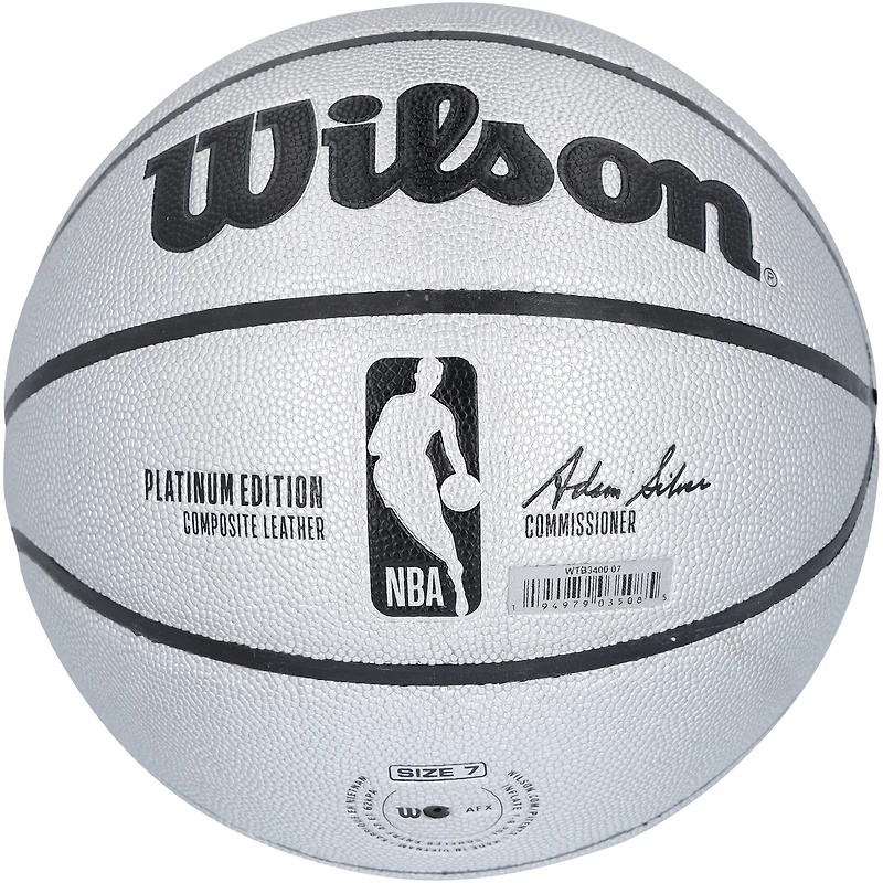 Victor Wembanyama San Antonio Spurs Autographed Wilson Platinum Edition Basketball