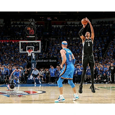 Victor Wembanyama San Antonio Spurs Unsigned 2026 Western Conference Finals Game 1 Overtime Game-Tying 3-Pointer Photograph