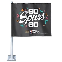 Drapeau de voiture double face WinCraft San Antonio Spurs, champions de la Conférence Ouest NBA 2026, 11 x 15 pouces