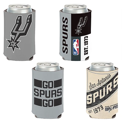 WinCraft San Antonio Spurs, paquet de 4, 12 oz. Ensemble refroidisseur de canettes