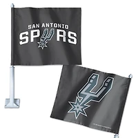 Drapeau de voiture double face WinCraft San Antonio Spurs