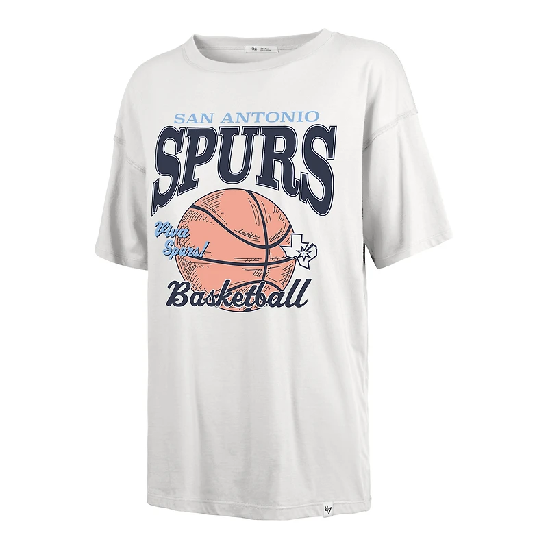 T-shirt blanc pour femme San Antonio Spurs City Edition Down Court Sadie '47