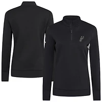 Pull-over noir à glissière quart de tour pour femme Levelwear San Antonio Spurs Cushion