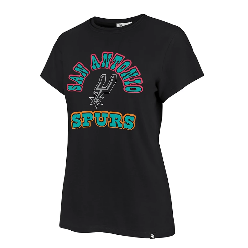 T-shirt Frankie noir pour femmes, édition spéciale 47 San Antonio Spurs Comeback