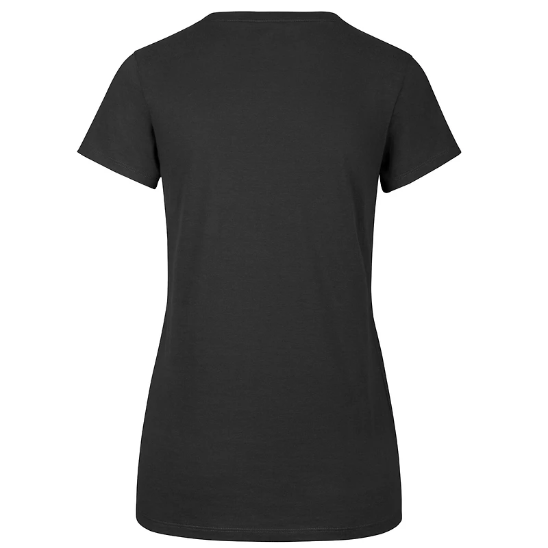 Women's '47  Black San Antonio Spurs Glimmer On V-Neck T-Shirt