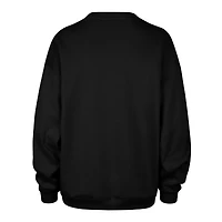 Women's '47  Black San Antonio Spurs Oversized Arched Icon Sweatshirt