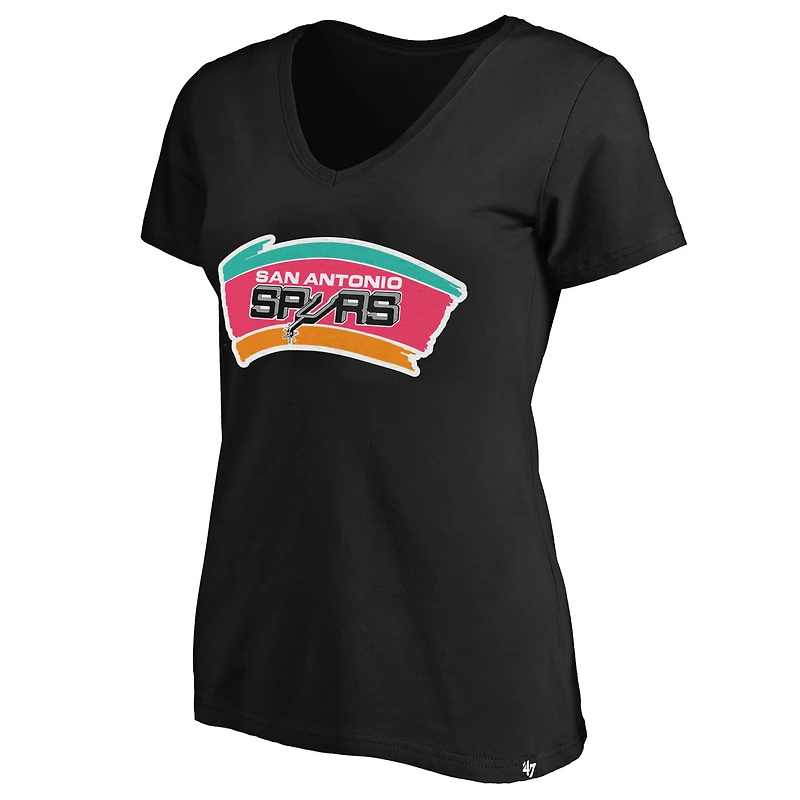 Women's '47 White San Antonio Spurs Plus Frankie V-Neck T-Shirt