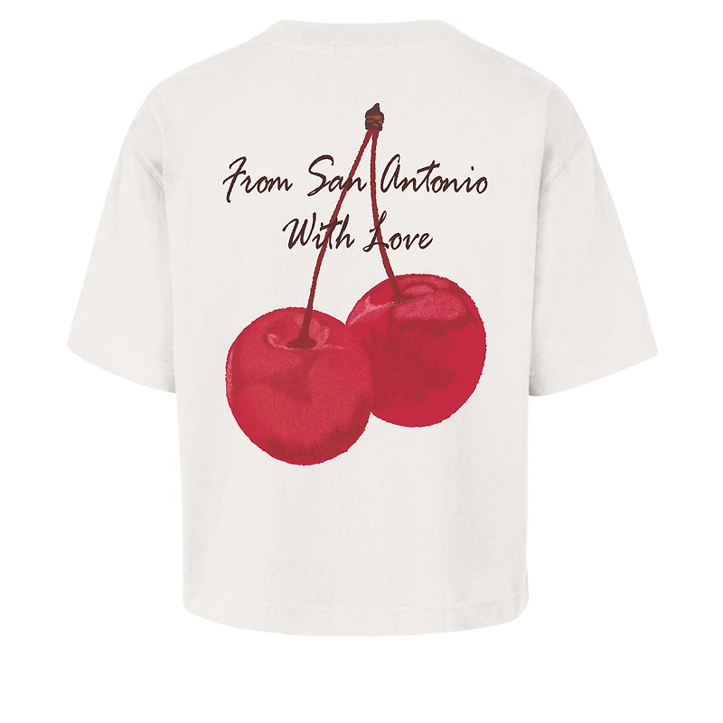 Women's '47 Cream San Antonio Spurs Love Letter Reed City T-Shirt