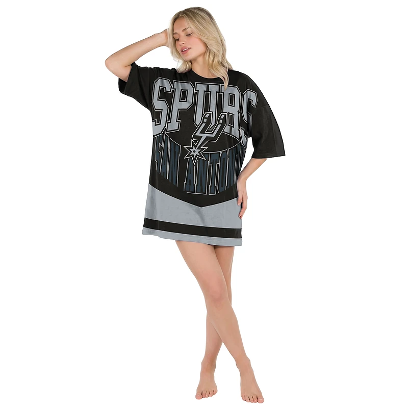 Women's Concepts Sport Black San Antonio Spurs Mosaic Knit Nightdress