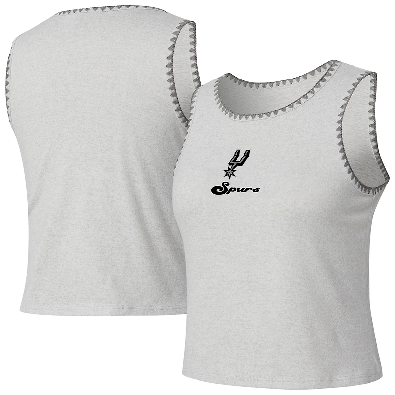 Débardeur en maille Neptune Hacci gris Concepts Sport pour femme, San Antonio Spurs