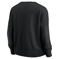 Women's Fanatics Black San Antonio Spurs Oversized Game Day Pullover Sweatshirt