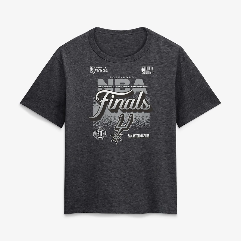 Women's Fanatics Charcoal San Antonio Spurs 2026 NBA Western Conference Champions Locker Room T-Shirt