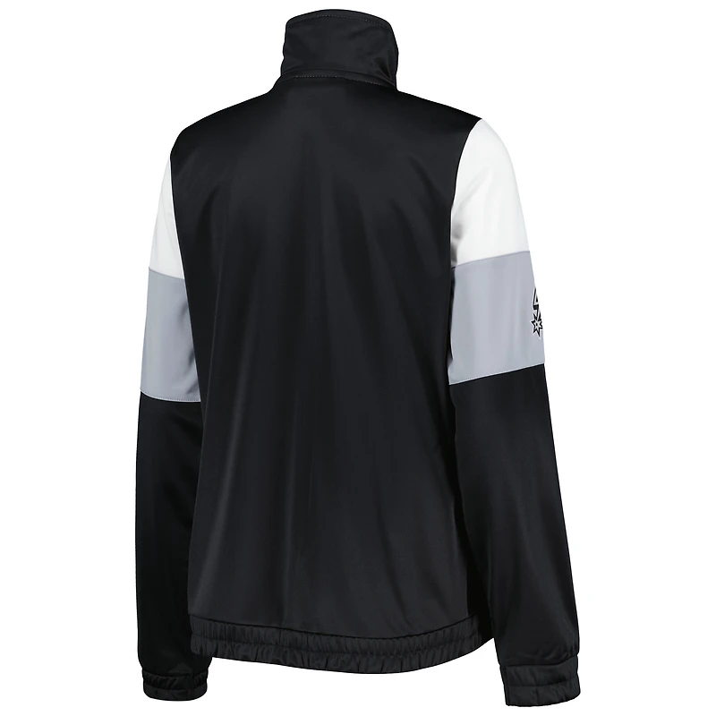 Women's G-III 4Her by Carl Banks Black San Antonio Spurs Change Up Full-Zip Track Jacket