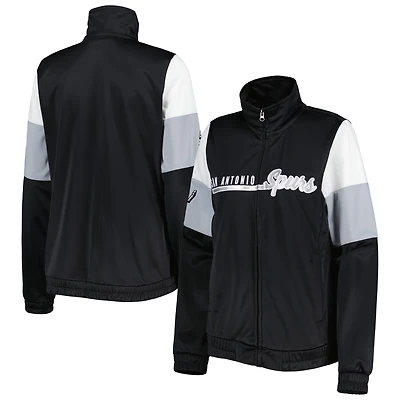 Veste de survêtement à glissière complète San Antonio Spurs G-III 4Her by Carl Banks pour femme, noire