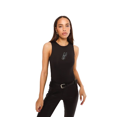 Body gainant sculptant noir San Antonio Spurs pour femmes de la marque Hype and Vice