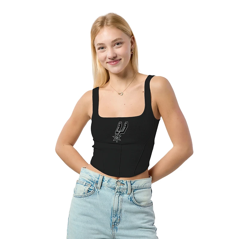 Women's Hype and Vice Black San Antonio Spurs Knit Corset