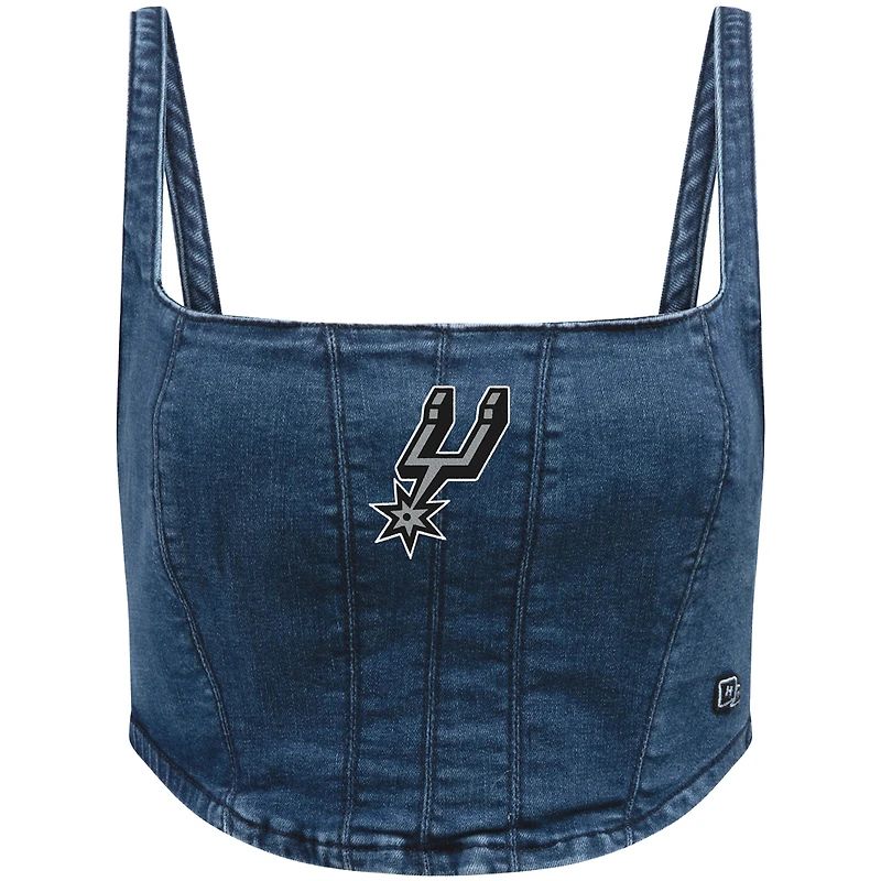 Corset en denim tri-blend San Antonio Spurs pour femmes