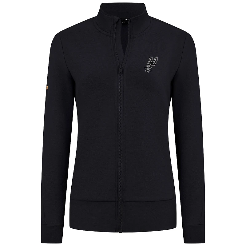 Veste zippée intégrale Shine noire Levelwear pour femme des San Antonio Spurs