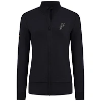 Veste zippée intégrale Shine noire Levelwear pour femme des San Antonio Spurs