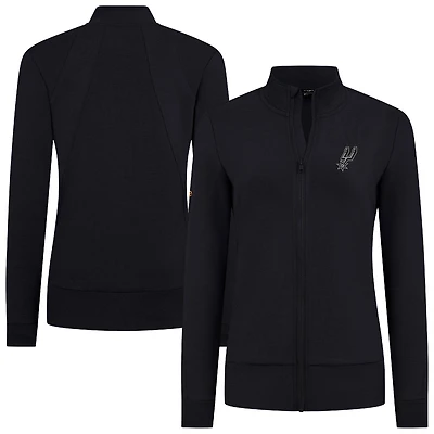 Veste zippée intégrale Shine noire Levelwear pour femme des San Antonio Spurs