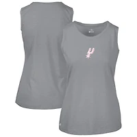 Women's Levelwear  Gray San Antonio Spurs Mother's Day Macy Core Logo Tank Top