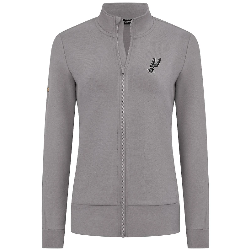 Women's Levelwear Gray San Antonio Spurs Shine Full-Zip Jacket