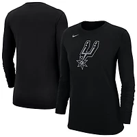 Women's Nike Black San Antonio Spurs Logo Core Long Sleeve T-Shirt