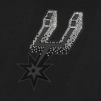 Sweat à capuche court Pro Standard noir San Antonio Spurs Jewels pour femme