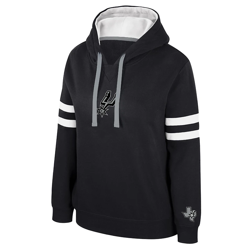 Sweat à capuche noir Stadium Essentials San Antonio Spurs Road Game pour femme