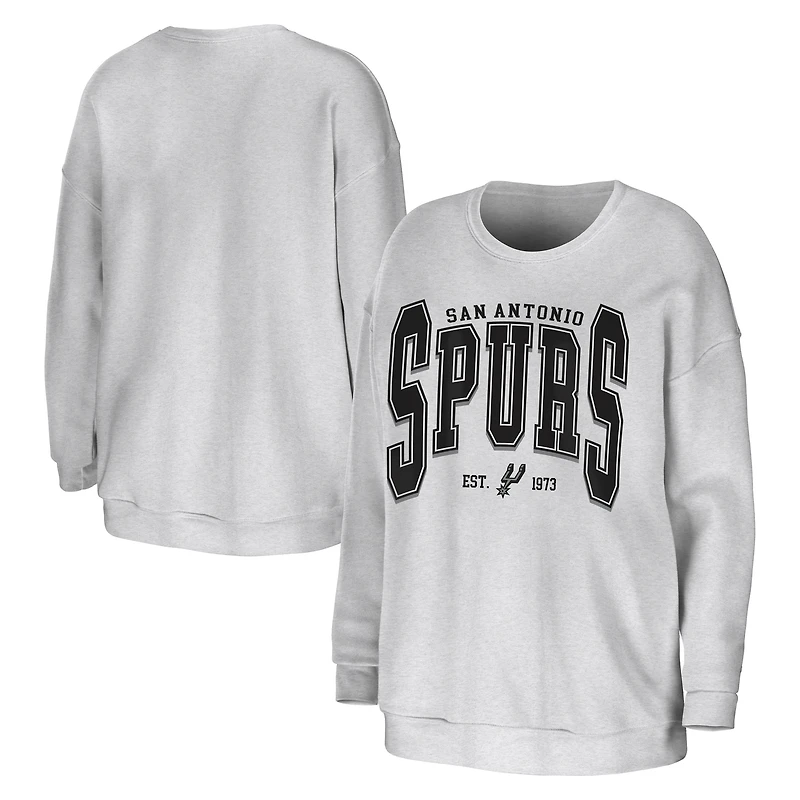 Sweat-shirt oversize gris San Antonio Spurs pour femme de la marque WEAR by Erin Andrews
