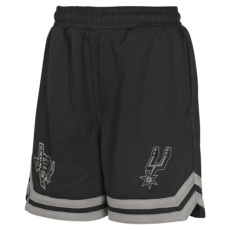 Short en molleton noir forme de goutte d'eau pour jeunes San Antonio Spurs