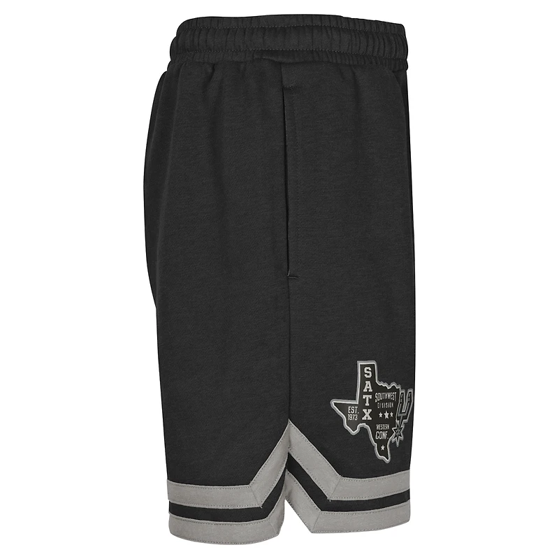 Short en molleton noir forme de goutte d'eau pour jeunes San Antonio Spurs