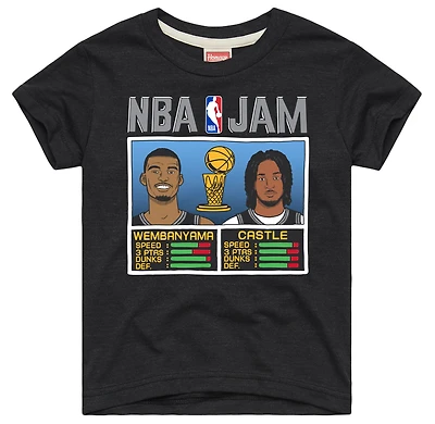 Youth Homage Victor Wembanyama & Stephon Castle Charcoal San Antonio Spurs NBA Jam Tri-Blend T-Shirt