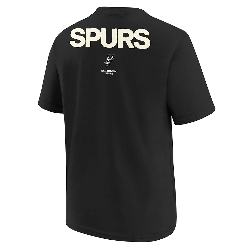 T-shirt Jordan Brand noir pour jeune San Antonio Spurs Courtside Statement 85