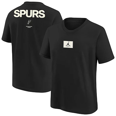 T-shirt Jordan Brand noir pour jeune San Antonio Spurs Courtside Statement 85