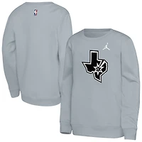 Youth Jordan Brand Silver San Antonio Spurs Courtside Statement Edition Sweatshirt