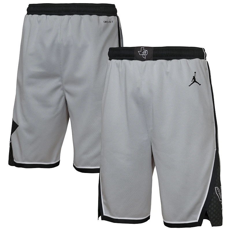 Youth Jordan Brand Silver San Antonio Spurs Statement Edition Swingman Dri-FIT Shorts