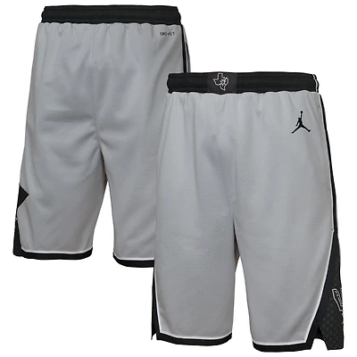 Youth Jordan Brand Silver San Antonio Spurs Statement Edition Swingman Dri-FIT Shorts
