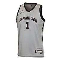 Youth Jordan Brand Victor Wembanyama Silver San Antonio Spurs Swingman Jersey - Statement Edition