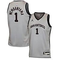 Youth Jordan Brand Victor Wembanyama Silver San Antonio Spurs Swingman Jersey - Statement Edition