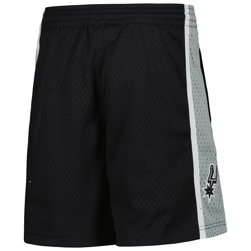 Short Swingman Mitchell & Ness noir pour jeunes San Antonio Spurs Hardwood Classics