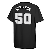Youth Mitchell & Ness David Robinson Black San Antonio Spurs Hardwood Classics Name Number T-Shirt